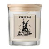 Bougie Parfumée Vanille J’peux pas je préfère mon Doberman