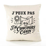Housse de Coussin J’peux pas j’ai Concours canin