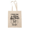 Tote Bag Beige J’peux pas je préfère mon Teckel