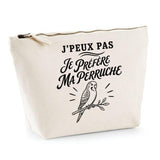 Trousse Beige J’peux pas je préfère ma Perruche