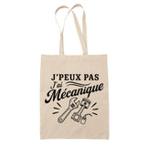 Tote Bag Beige J’peux pas j’ai Mécanique