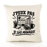 Housse de Coussin J’peux pas je suis Manager