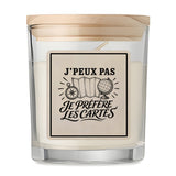 Bougie Parfumée Vanille J’peux pas je préfère les Cartes