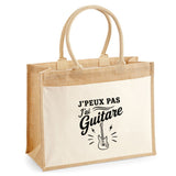 Sac Cabas Jute avec Poche J’peux pas j’ai Guitare – guitare électrique