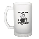 Verre à Bière J’peux pas je préfère m’occuper de mon Terrarium