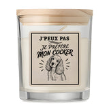 Bougie Parfumée Vanille J’peux pas je préfère mon Cocker