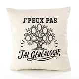 Housse de Coussin J’peux pas j’ai Généalogie