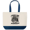 Grand Sac Cabas Fond Bleu J’peux pas je suis Informaticien