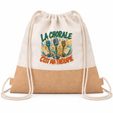 Sac à Dos Toile et Jute La chorale c'est ma thérapie
