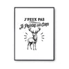 Poster J’peux pas je préfère les Cerfs