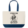Grand Sac Cabas Fond Bleu J’peux pas je préfère mon Setter