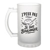 Verre à Bière J’peux pas je suis Boulanger