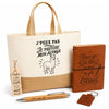 Coffret Cadeau J’peux pas je préfère mon Alpaga – Sac jute, carnet, stylo, porte-clés et marque-page
