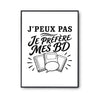 Poster J’peux pas je préfère mes BD