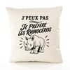 Housse de Coussin J’peux pas je préfère les Rhinocéros