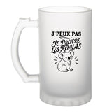 Verre à Bière J’peux pas je préfère les Koalas