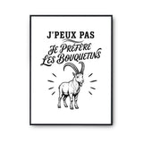 Poster J’peux pas je préfère les Bouquetins
