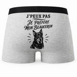 Boxer Homme J’peux pas je préfère mon Beauceron – Impression au dos