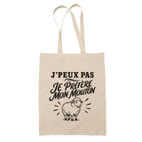 Tote Bag Beige J’peux pas je préfère mon Mouton