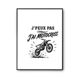 Poster J’peux pas j’ai Motocross