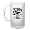 Verre à Bière J’peux pas j’ai Tricot