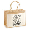 Sac Cabas Jute avec Poche J’peux pas je suis Boulanger