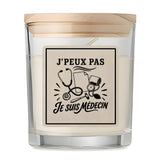 Bougie Parfumée Vanille J’peux pas je suis Médecin