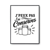Poster J’peux pas j’ai Conserves