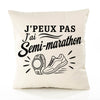 Housse de Coussin J’peux pas j’ai Semi-marathon