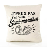Housse de Coussin J’peux pas j’ai Semi-marathon