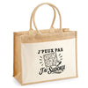 Sac Cabas Jute avec Poche J’peux pas j’ai Sudoku