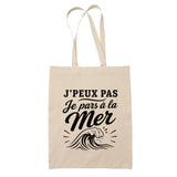 Tote Bag Beige J’peux pas je pars à la Mer