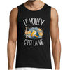 Débardeur Homme Le volley c'est la vie – Noir