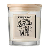 Bougie Parfumée Vanille J’peux pas je préfère les Ours