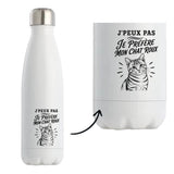 Gourde Isotherme J’peux pas je préfère mon Chat roux