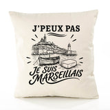 Housse de Coussin J’peux pas je suis Marseillais