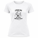 T-shirt de Sport Femme J’peux pas je suis Maître-chien