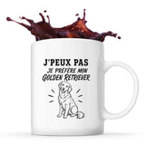 Mug J’peux pas je préfère mon Golden Retriever