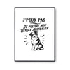 Poster J’peux pas je préfère mon Berger Australien