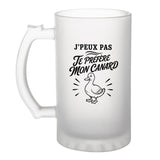 Verre à Bière J’peux pas je préfère mon Canard