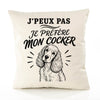 Housse de Coussin J’peux pas je préfère mon Cocker