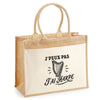 Sac Cabas Jute avec Poche J’peux pas j’ai Harpe