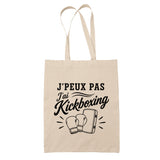 Tote Bag Beige J’peux pas j’ai Kickboxing