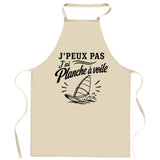 Tablier de Cuisine J’peux pas j’ai planche à voile J'peux pas minimaliste