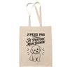 Tote Bag Beige J’peux pas je préfère mon Bichon