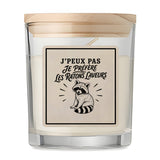 Bougie Parfumée Vanille J’peux pas je préfère les Ratons laveurs