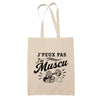 Tote Bag Beige J’peux pas j’ai Muscu
