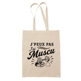 Tote Bag Beige J’peux pas j’ai Muscu