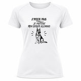 T-shirt de Sport Femme J’peux pas je préfère mon Berger Allemand