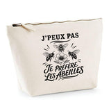 Trousse Beige J’peux pas je préfère les Abeilles